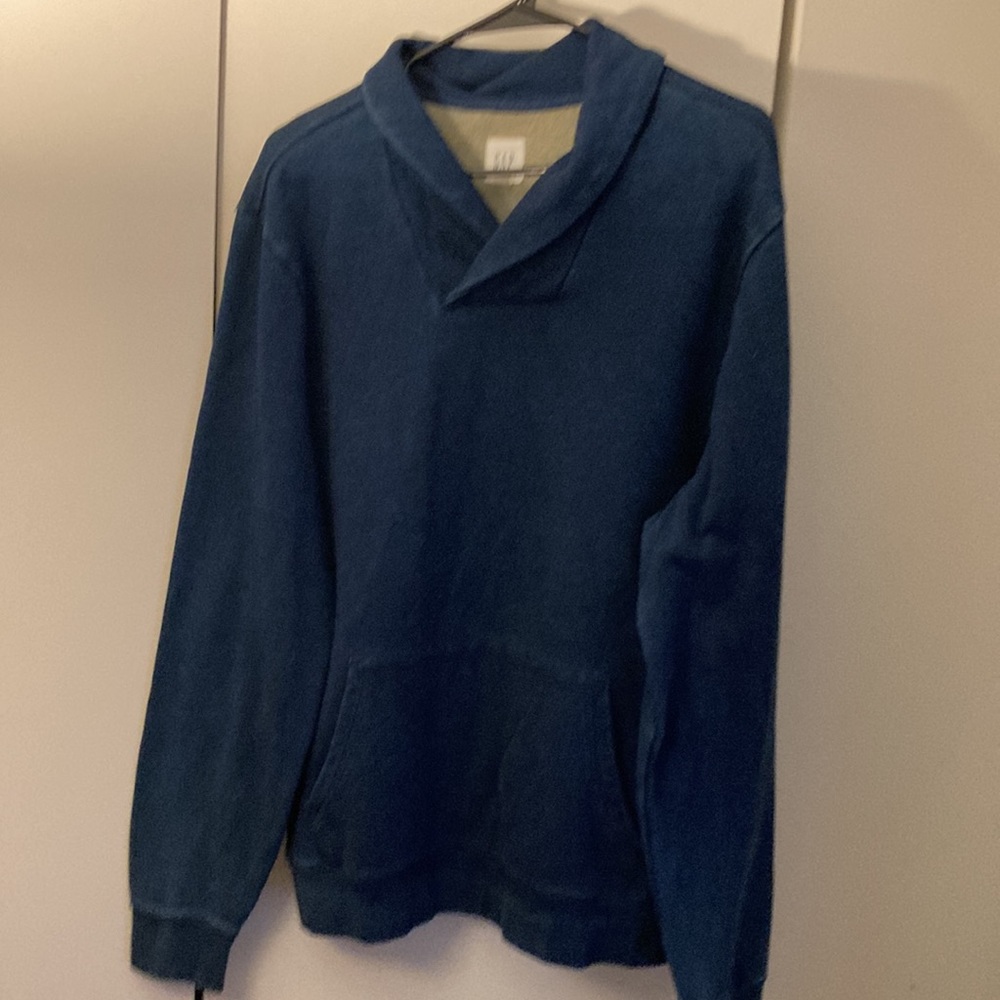 Large men’s dark indigo Gap Shawl collared sweater/sweatshirt